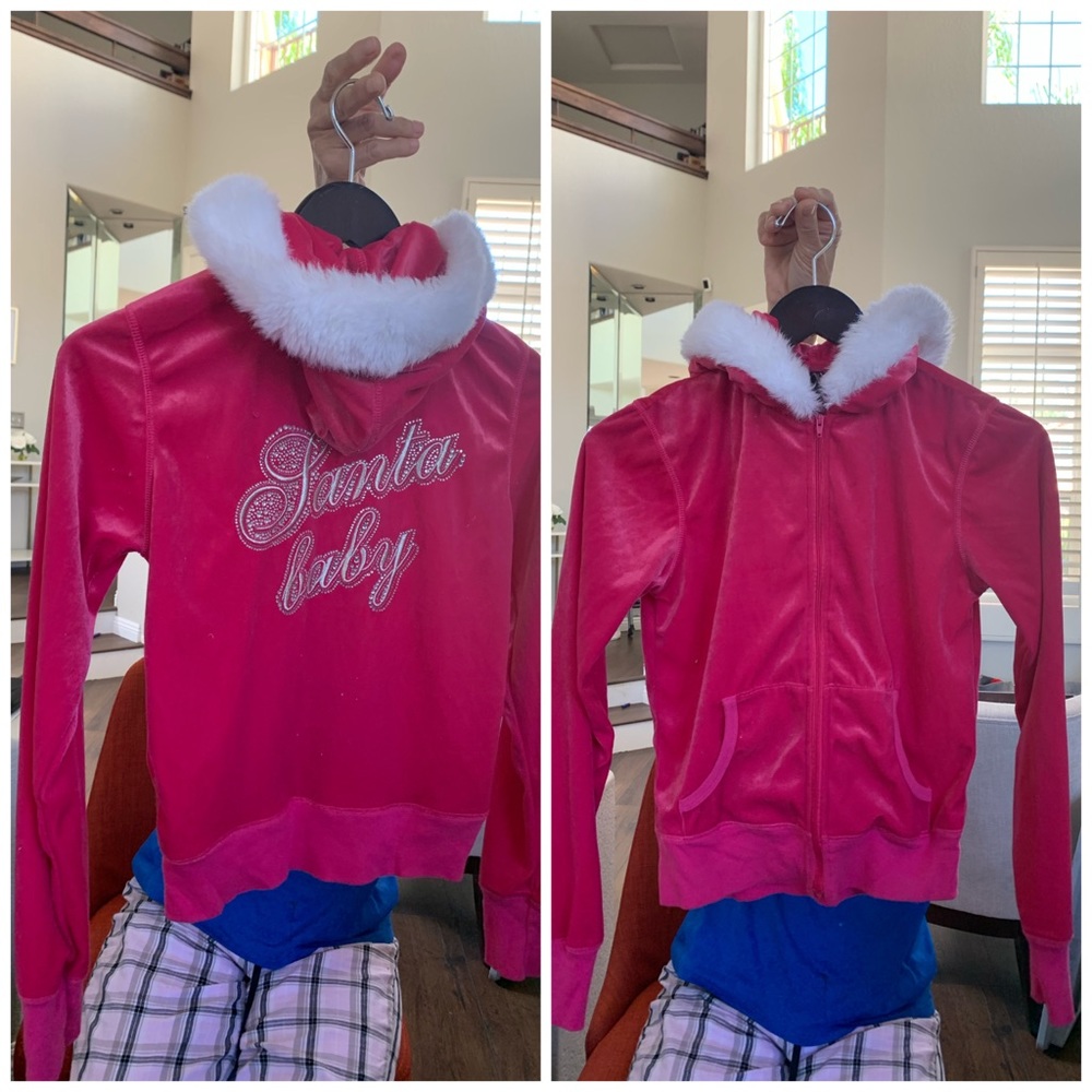 Zipper new no tags Santa baby sweatshirt